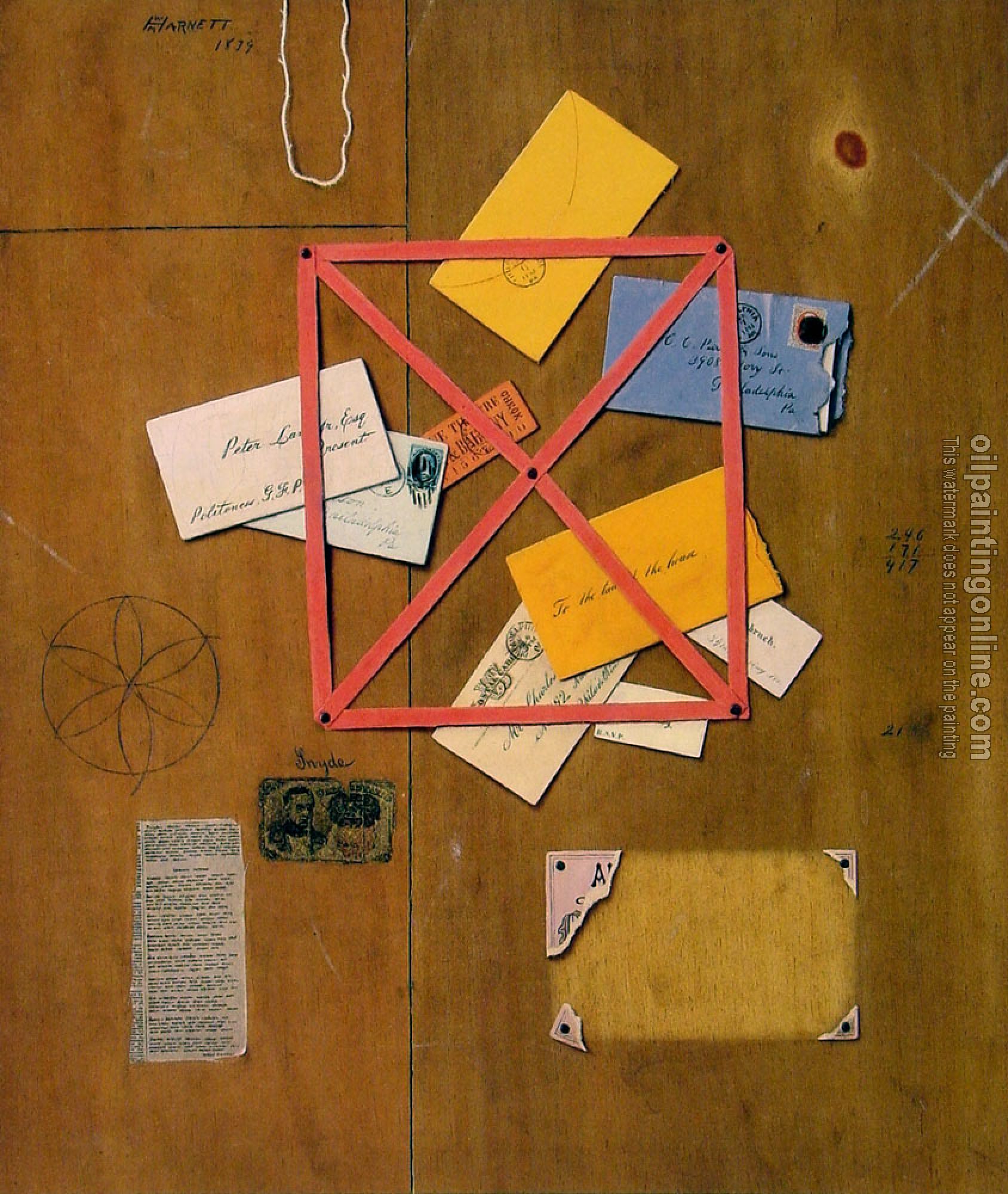 William Michael Harnett - The Artists Letter Rack